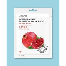 Lebelage Pomegrante Solution Mask Hydratačná textílna maska na tvár s výťažkom z granátového jablka 23 ml 10 ks