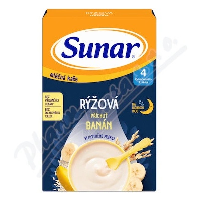 Sunar Ml.rýžová kaše Banán na dobrou noc 210 g – Zboží Mobilmania