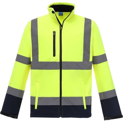 Yoko HI-VIS HVK09 Softshellová reflexní bunda HV yellow/navy