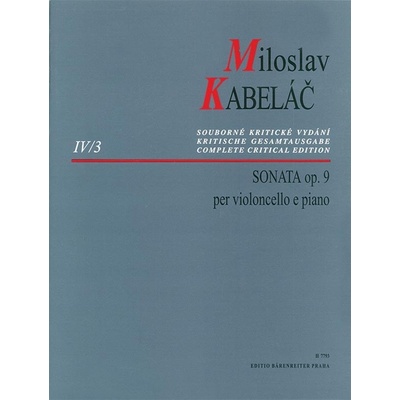 Sonáta pro violoncello a klavír op. 9 - Miloslav Kabeláč