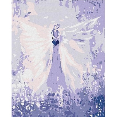 zuty Malování podle čísel Andělé od Lenky Embrace angel 80 x 100 cm vypnuté plátno na rám