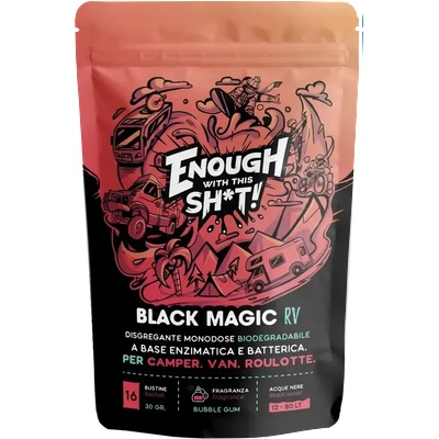 Enough With This Sh*t Препарат за химическа тоалетна БИО Сашета EWTS Black Magic RV 16 бр (EWTSTS)