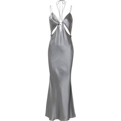 River Island Вечерна рокля сиво, размер 16