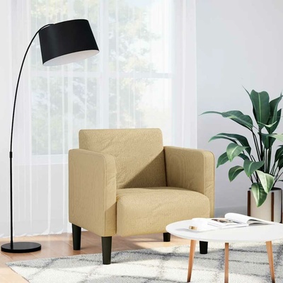 vidaXL 4100519 Rozkládací s područkami šedozelená 54cm manšestr