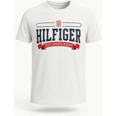 Tommy Hilfiger pánské Bílé tričko Iconic Logo Print