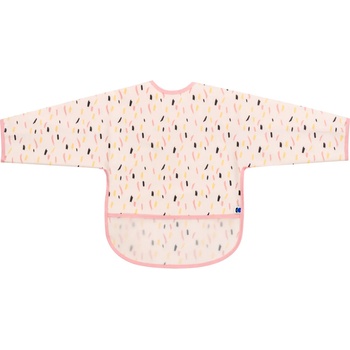 Kikka Boo Непромокаем лигавник с ръкави и джоб Arty Pink Pattern (kikka-31303030058)