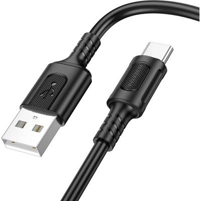 BOROFONE Кабел за данни / зареждане - Borofone (BX111 Feliz Series) - USB към Type-C, PVC, Universal 60W, 3A, 1m - Черен