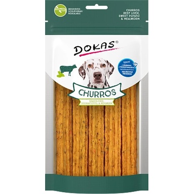 Dokas Churros s hovězími játry batáty a moučnými červy 150 g