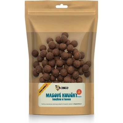 DINGO mäsové guľôčky kačica a losos 16mm/ 150 g