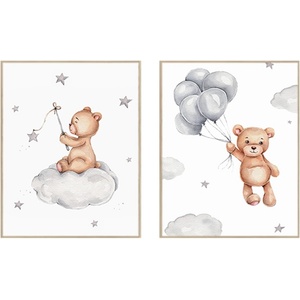 knor Детски картини в комплект 2 бр. 30x40 cm Teddy Bears - knor (ZEST003DB2X30X40L15,18,011)