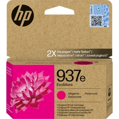 HP Тонер касета, HP 937e EvoMore, Магента (4S6W7NE)