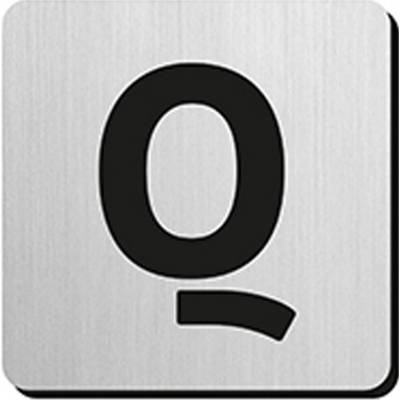 JNF - PIKTOGRAM PÍSMENO "Q" - IN.34.300 - 75 mm - nalepovacie NEM - nerez matná | MP-KOVANIA.sk