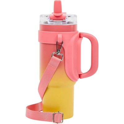 Intesi termohrnek Malibu s uchem 900 ml růžovo žlutý