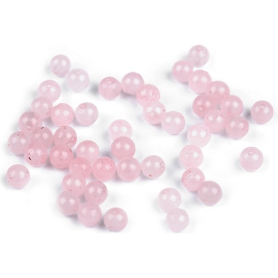 Růženín, minerální korálky Ø4 mm, střední, růženín