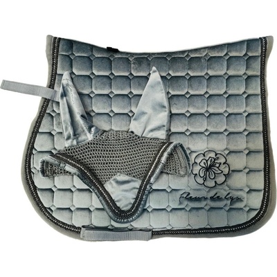 Fleur de lys Set Velvet plstenka a ušaňa perlová šedá