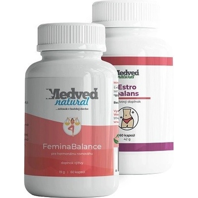 Medveď natural FeminaBalance 60 kapsúl a Estro Balans 60 kapsúl