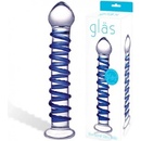 Gläs Blue Spiral Glass 19x2,5-3,9cm