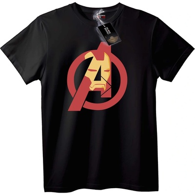 NOONEBRAND Тениска Avengers Iron Man лого - L, Black