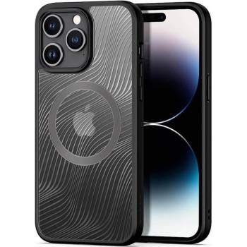 Dux Ducis Aimo MagSafe Case - хибриден удароустойчив кейс с MagSafe за iPhone 15 Pro Max (черен-прозрачен)