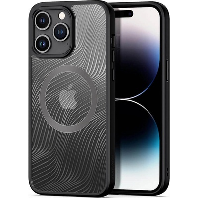 Dux Ducis Aimo MagSafe Case - хибриден удароустойчив кейс с MagSafe за iPhone 15 Pro Max (черен-прозрачен)