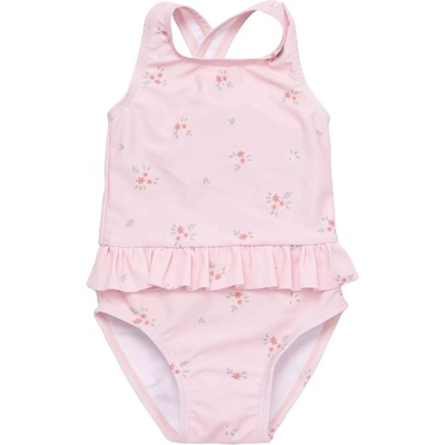 Little Dutch Детски цял бански с UV 50+ защита Little Dutch Rosy Meadows - С къдрички, 62-68 cm, 2-6 м (CL24048144)
