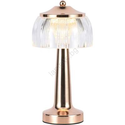 V-TAC LED регулируема настолна лампа LED/1W/5V 3000-6000K 1800 mAh розово злато (VT1452)