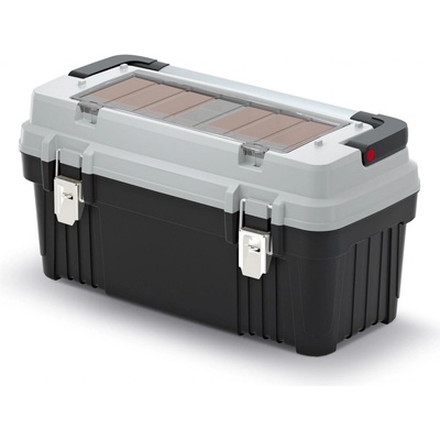 Prosperplast Optima Kufr na nářadí s kovovým držadlem a zámky šedý 586 x 296 x 305 krabičky KOPA6030BM-4C