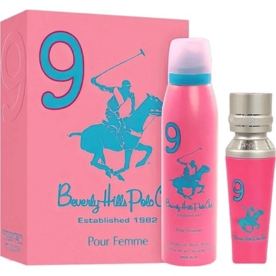 Beverly Hills Polo Club Sport 9 подаръчен комплект с парфюмна вода 50мл за жени 1 бр