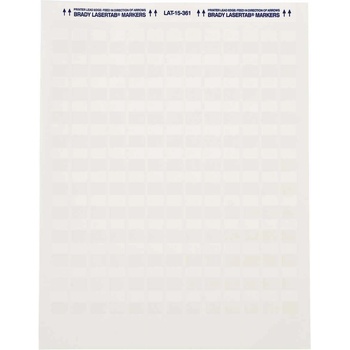 Brady LAT-19-361-1 / 029744, LaserTab Laser Printable Labels, 25.40 mm x 80.44 mm (29744)