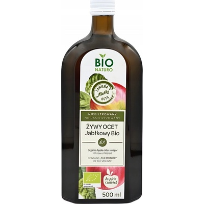 Bionaturo BIO jablčný ocot 6% živý nefiltrovaný ekologický bez GMO 500 ml