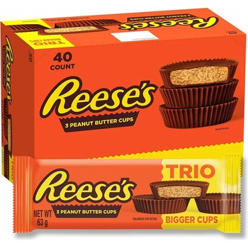 Reese's TRIO Peanut Butter Cups 40x 63 g