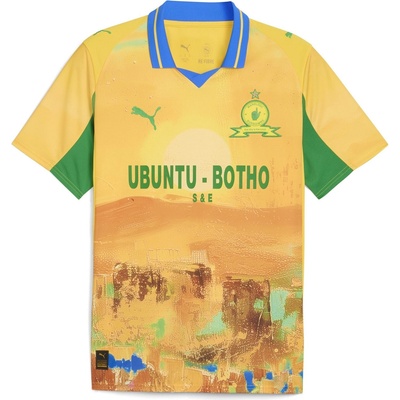 PUMA Детска футболна фланелка Puma x KidsSuper Mamelodi Sundowns Home Shirt 2025 2026 Juniors - Yellow/Green