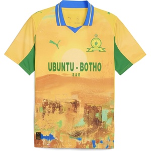PUMA Детска футболна фланелка Puma x KidsSuper Mamelodi Sundowns Home Shirt 2025 2026 Juniors - Yellow/Green