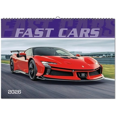 Fast cars nástěnný 2026