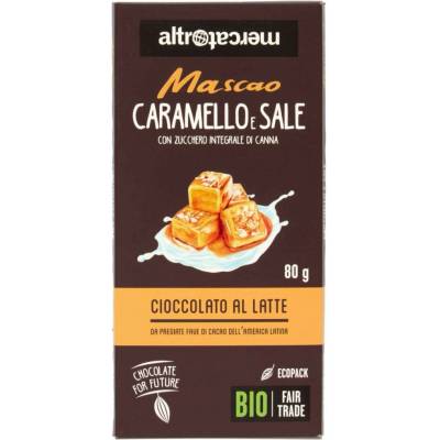 Mascao mliečna čokoláda so slaným karamelom Bio 80 g