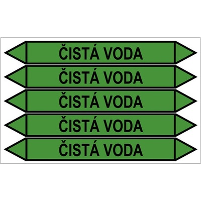 Značení potrubí, čistá voda, 212 × 26 mm, polyvinylchlorid PZG 009122