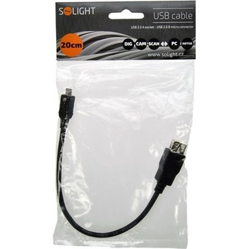 Solight SSC5320E USB 2.0 A zdierka - USB B micro konektor, 20cm