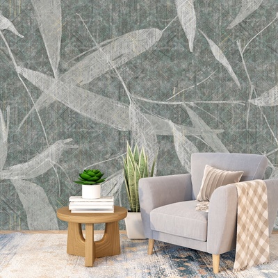 Decono Фототапет Абстрактни Зелени Листа