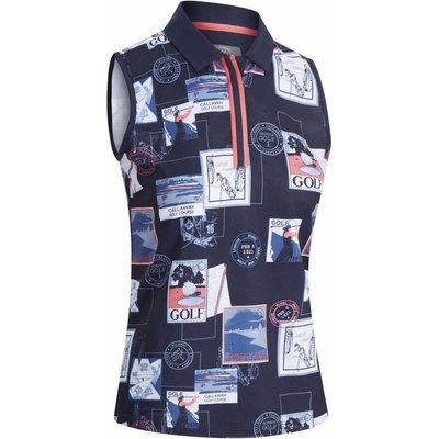 Callaway Golf POSTCARD PRINT POLO tmavomodrá s potlačou