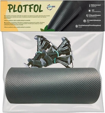Fólie PLOTFOL; 10m; 20ks hřeb