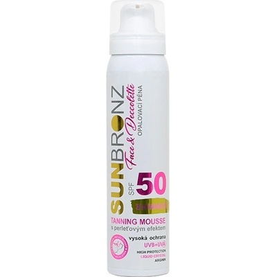 Vivaco opalovací pěna SPF 50 na obličej a dekolt SUNBRONZ 100 ml