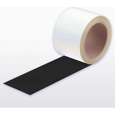 Extra tenká podlahová páska WT-5429 s protiskluzovým povrchem, permanentní – fólie, černá, 75 mm × 10 m