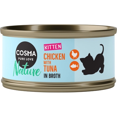 Cosma Nature Kitten s kuřecím masem & tuňákem 6 x 70 g