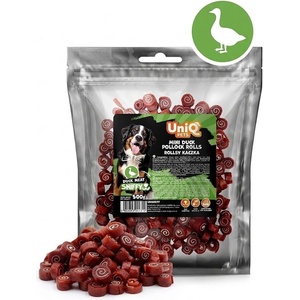 Uniq Pets Sniffy Mini Duck Pollock Rolls - меки лакомства за кучета с патешко и минтай, 500 г