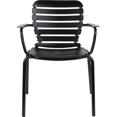 ZUIVER VONDEL s područkami Černá kovová zahradní židle