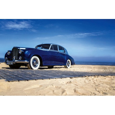 DIMEX ART Флизелинов фототапет син ретро автомобил 375 x 250 см