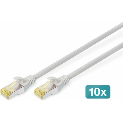 Digitus DK-1644-A-005-10 RJ45 CAT 6A S/FTP 0,5m sivý