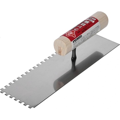 Japonská nerezová zubatá stěrka s čtvercovými zuby AKAKANECHOU 5 mm - 240 mm