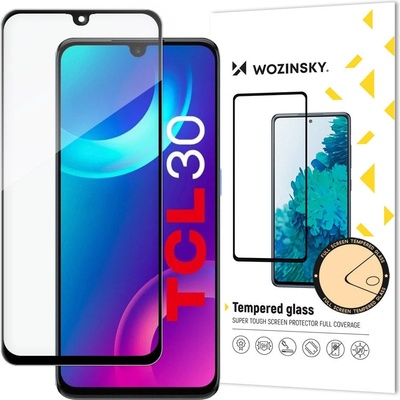 Wozinsky Скрийн протектор от закалено стъкло Wozinsky, пълно покритие, с рамка, за TCL 30, черен (9145576260463)