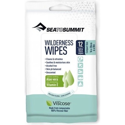 SEA TO SUMMIT Wilderness Wipes Compact Ubrousky Packet of 12 wipes